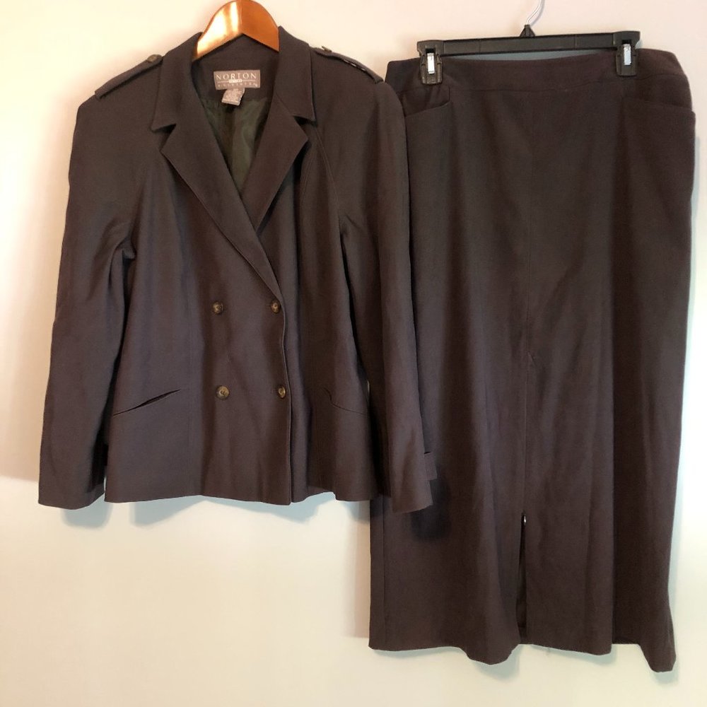 Norton McNaughton 12P 90's Brown Jacket and skirt